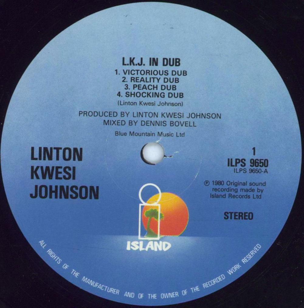 Linton Kwesi Johnson LKJ In Dub - Open shrink UK Vinyl LP 