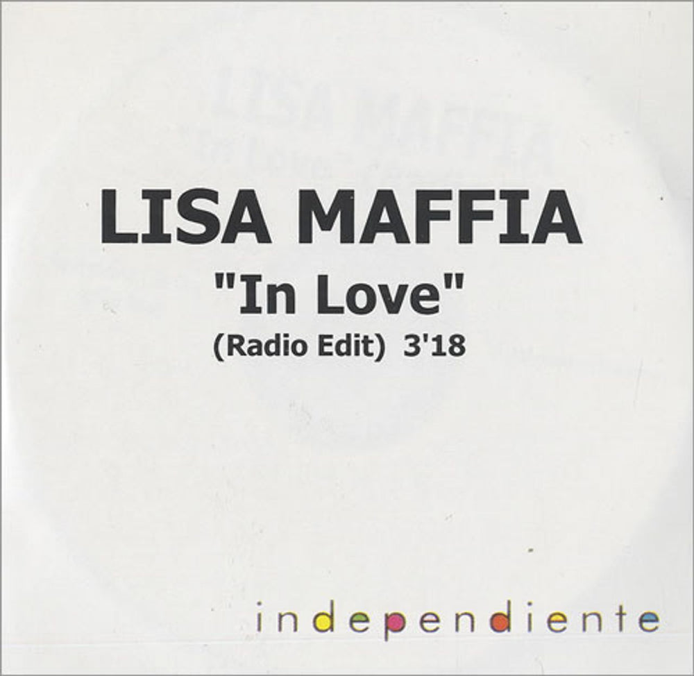 Lisa Maffia In Love UK Promo CD-R acetate CD-R ACETATE