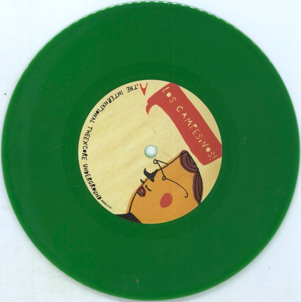 Los Campesinos The International Tweexcore Underground - Green Vinyl UK 7" vinyl single (7 inch record / 45) LO807TH441433