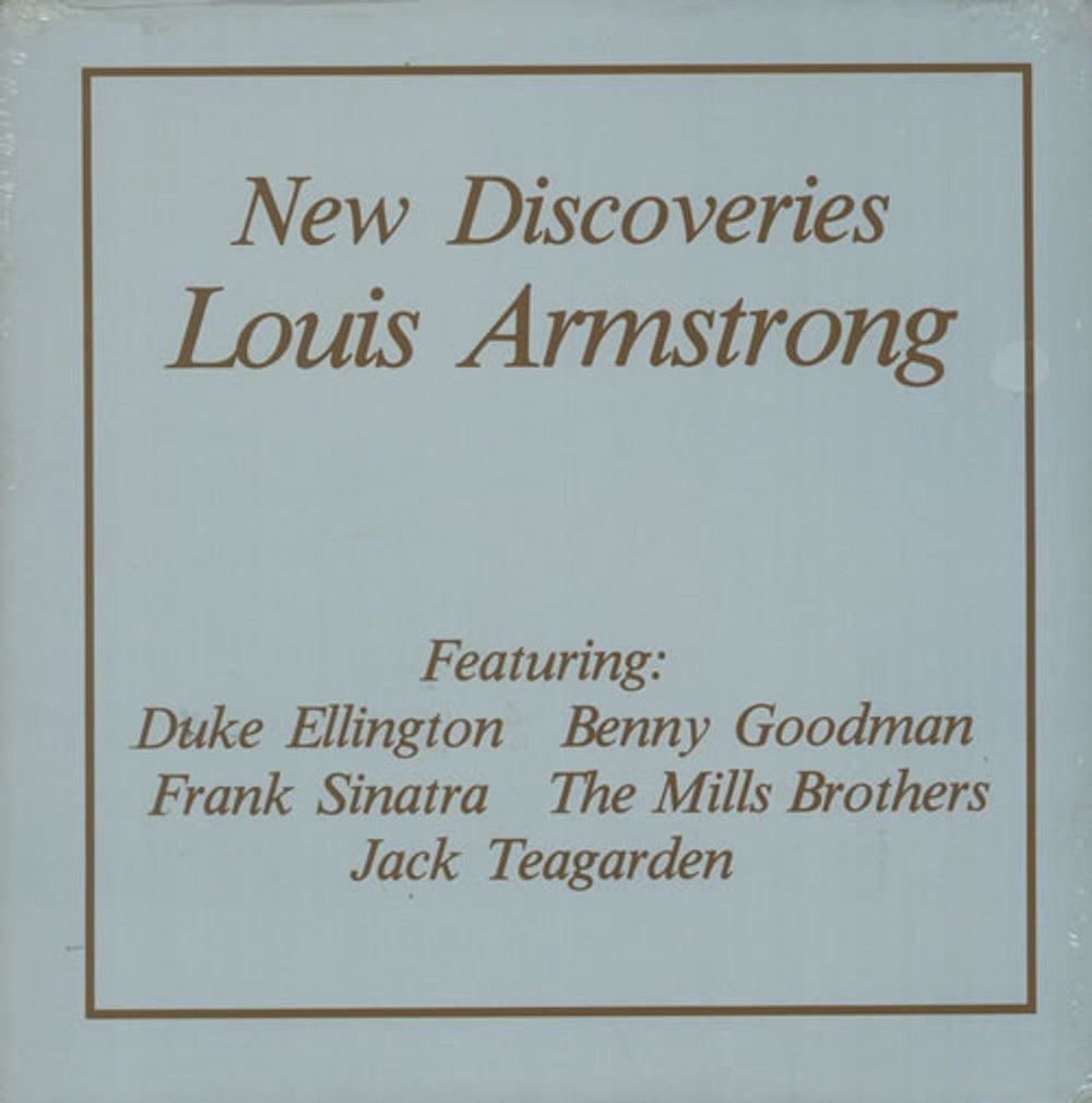 Louis Armstrong New Discoveries - Sealed US vinyl LP album (LP record) 109