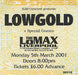 Lowgold The Lomax, Liverpool UK concert ticket USED TICKET