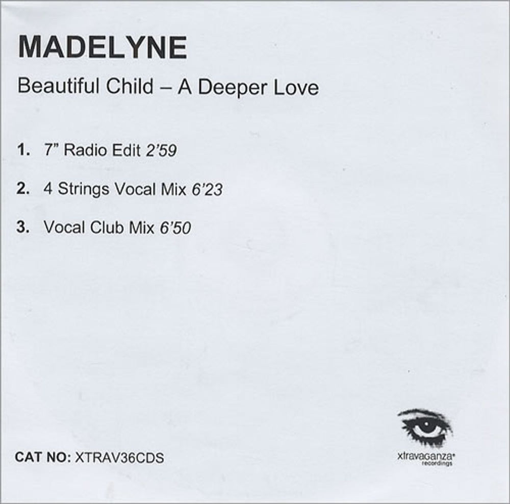 Madelyne Beautiful Child (A Deeper Love) UK Promo CD-R acetate CD-R ACETATE