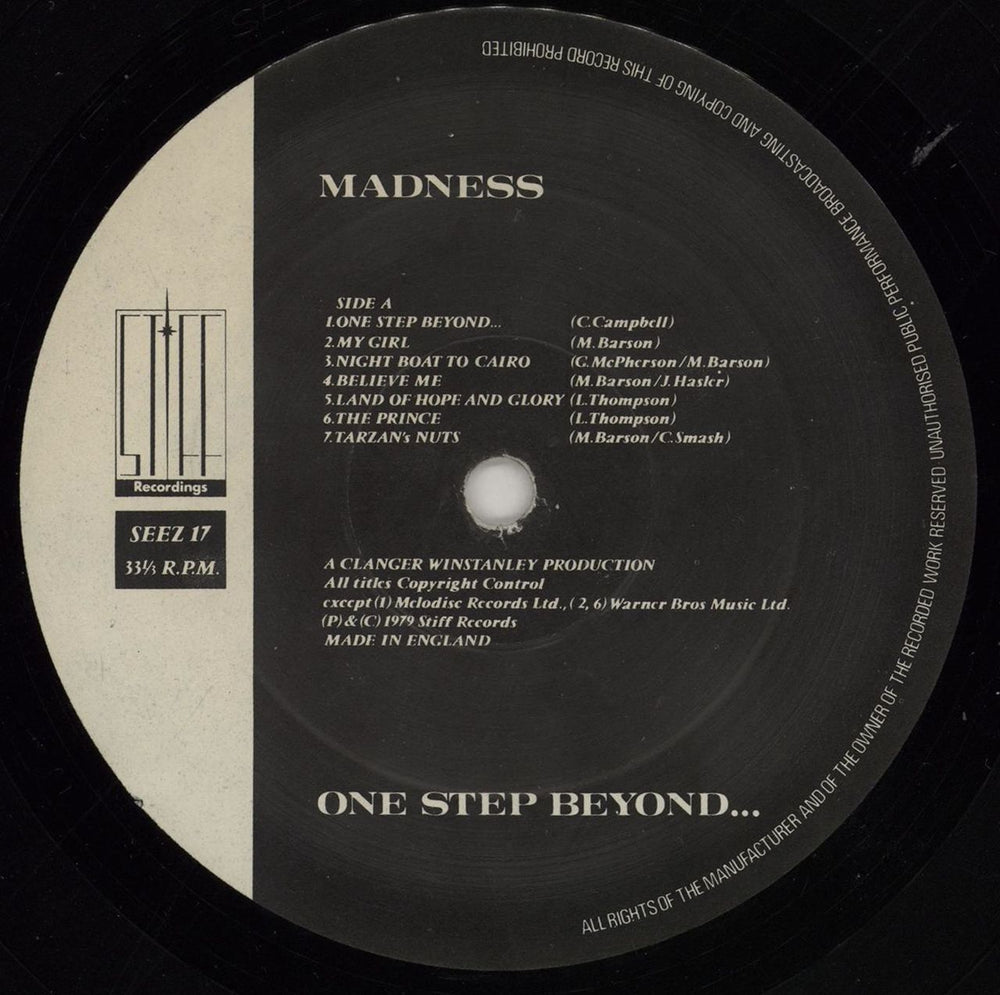 Madness One Step Beyond... - 1st UK vinyl LP album (LP record) MDNLPON592954