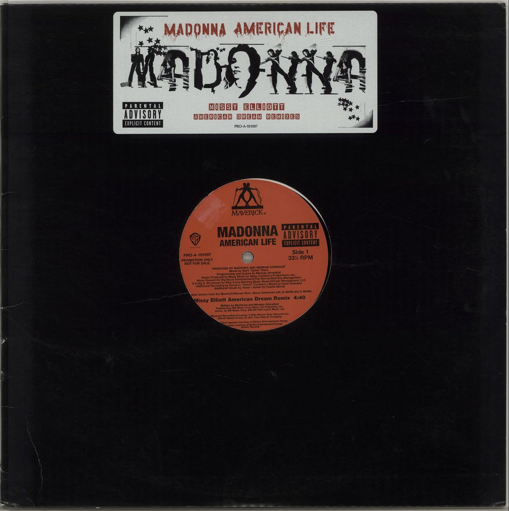 Madonna American Life - American Dream Remixes US Promo 12" vinyl single (12 inch record / Maxi-single) PRO-A-101097