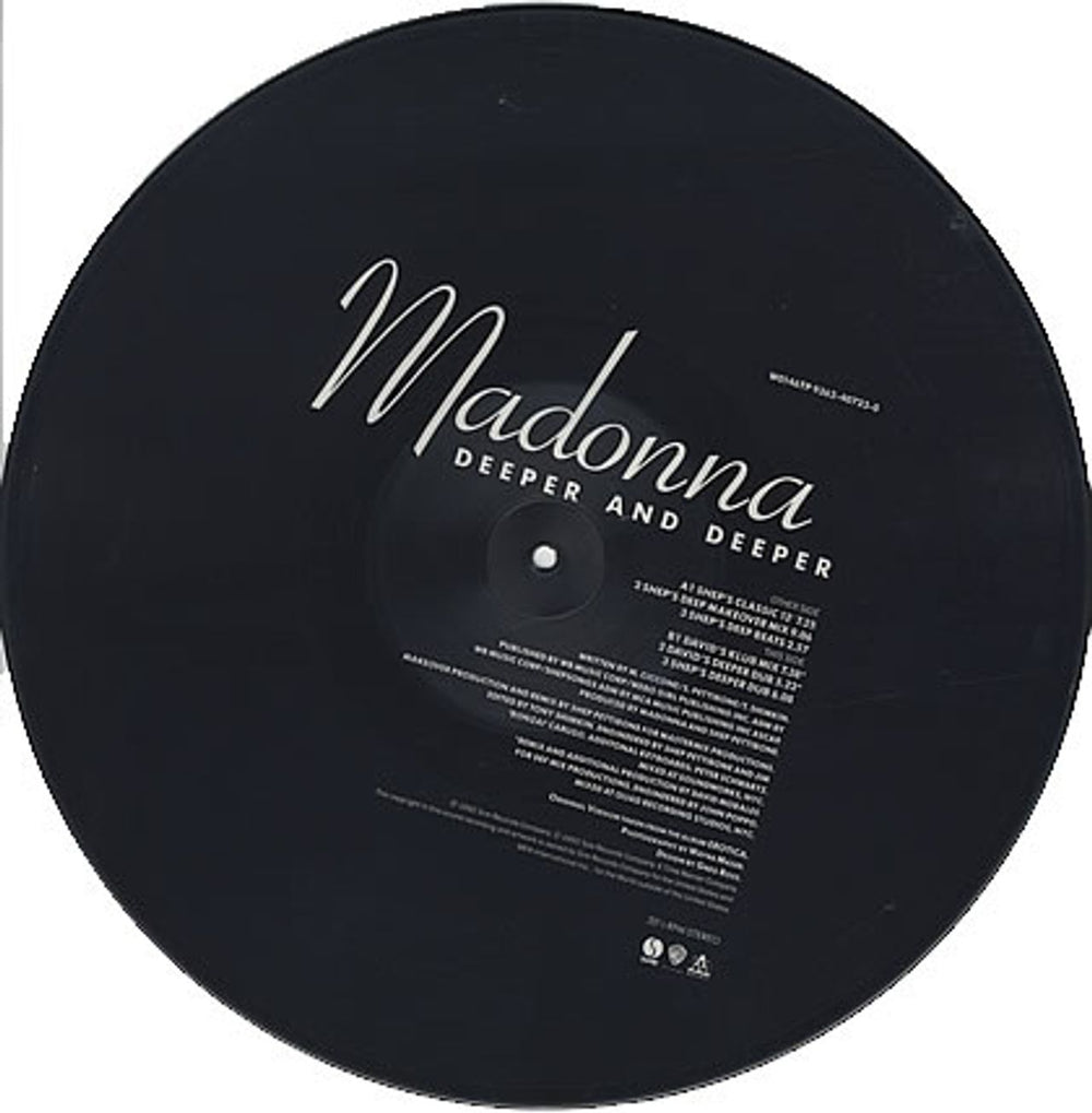 Madonna Deeper And Deeper UK 12" vinyl picture disc (12 inch picture record) MAD2PDE11323