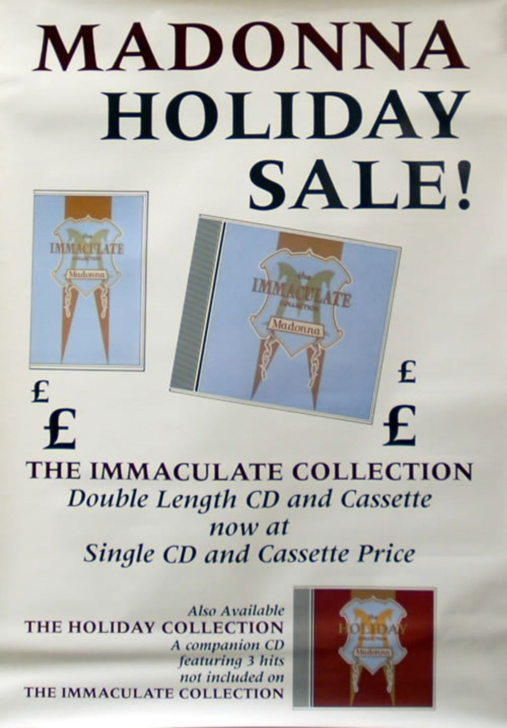 Madonna Holiday Sale! UK Promo poster 33 X 23