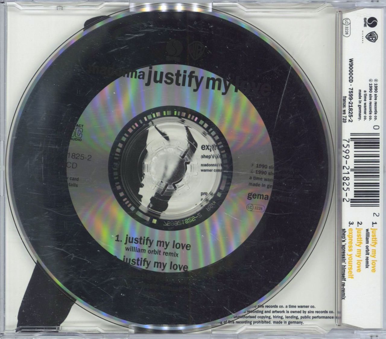 Madonna Justify My Love UK CD single — RareVinyl.com