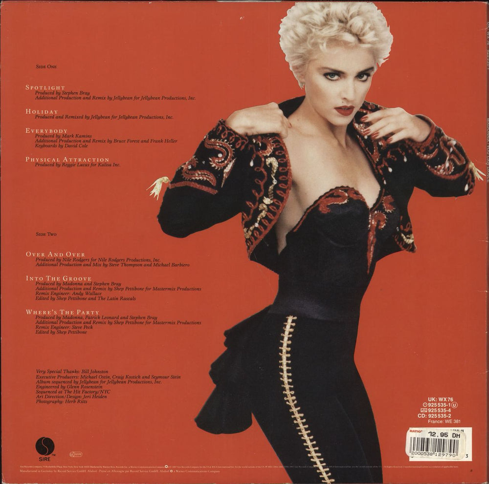 Madonna You Can Dance - Oblong Sticker + Poster UK vinyl LP album (LP record) 075992553513