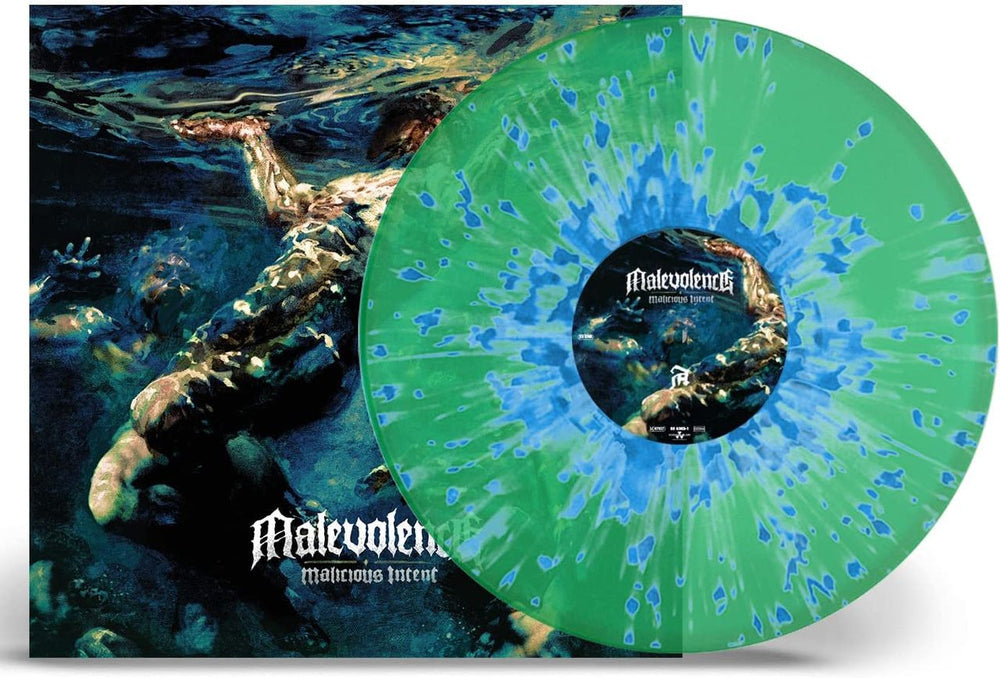 Malevolence Malicious Intent - Green/Blue Splatter Vinyl UK 2-LP vinyl record set (Double LP Album) 6382-1