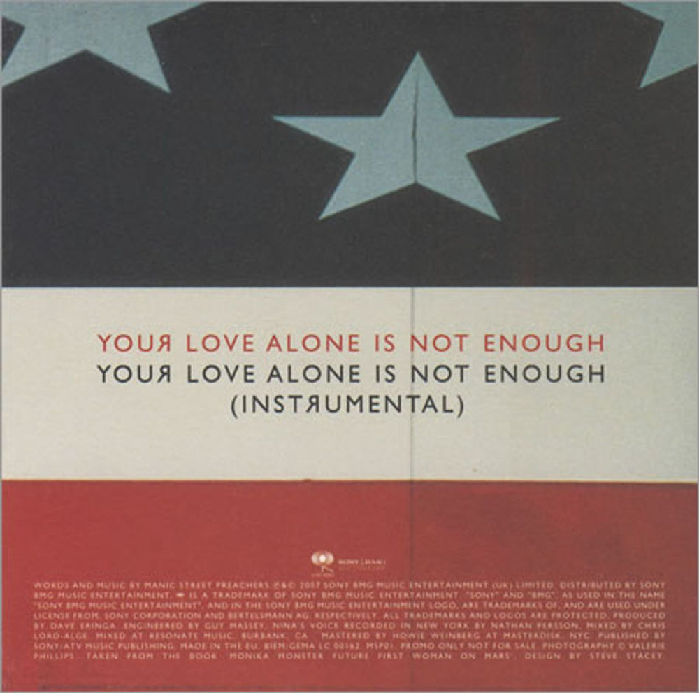 Manic Street Preachers You Love Alone Is Not Enough UK Promo CD single (CD5 / 5") MASC5YO400090