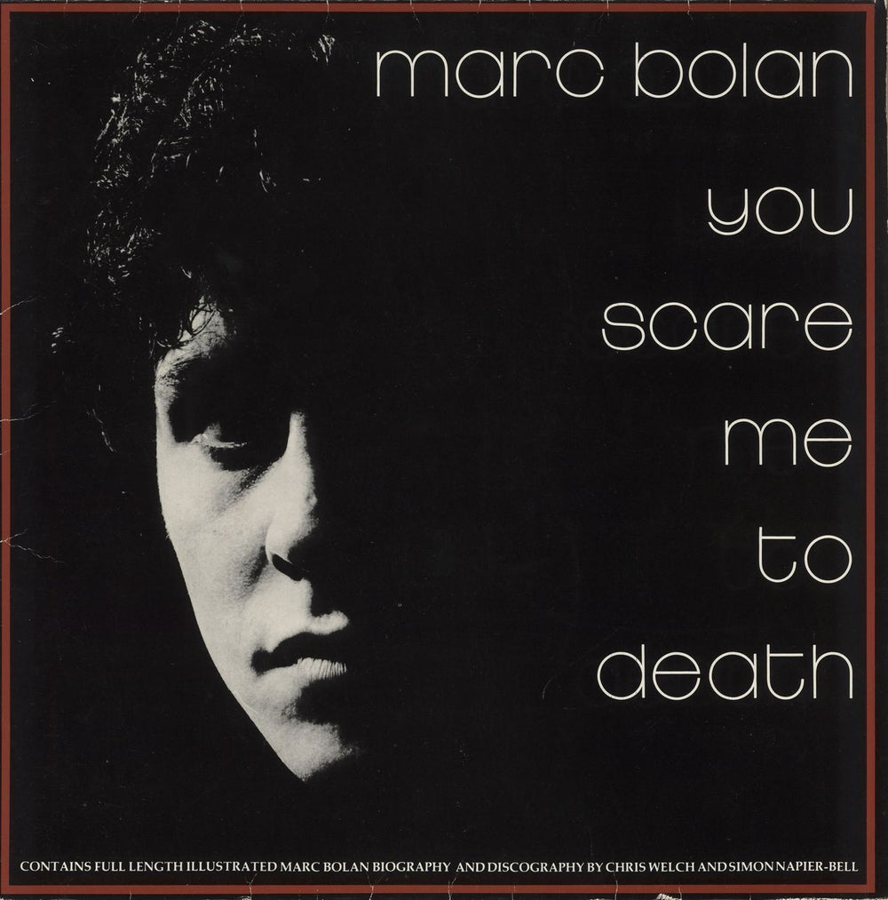 Marc Bolan You Scare Me To Death + Merchandise insert UK vinyl LP album (LP record) ERED20