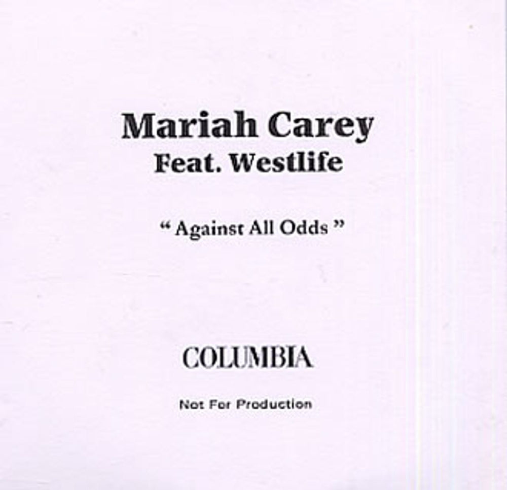 Mariah Carey Against All Odds UK CD-R acetate CD ACETATE