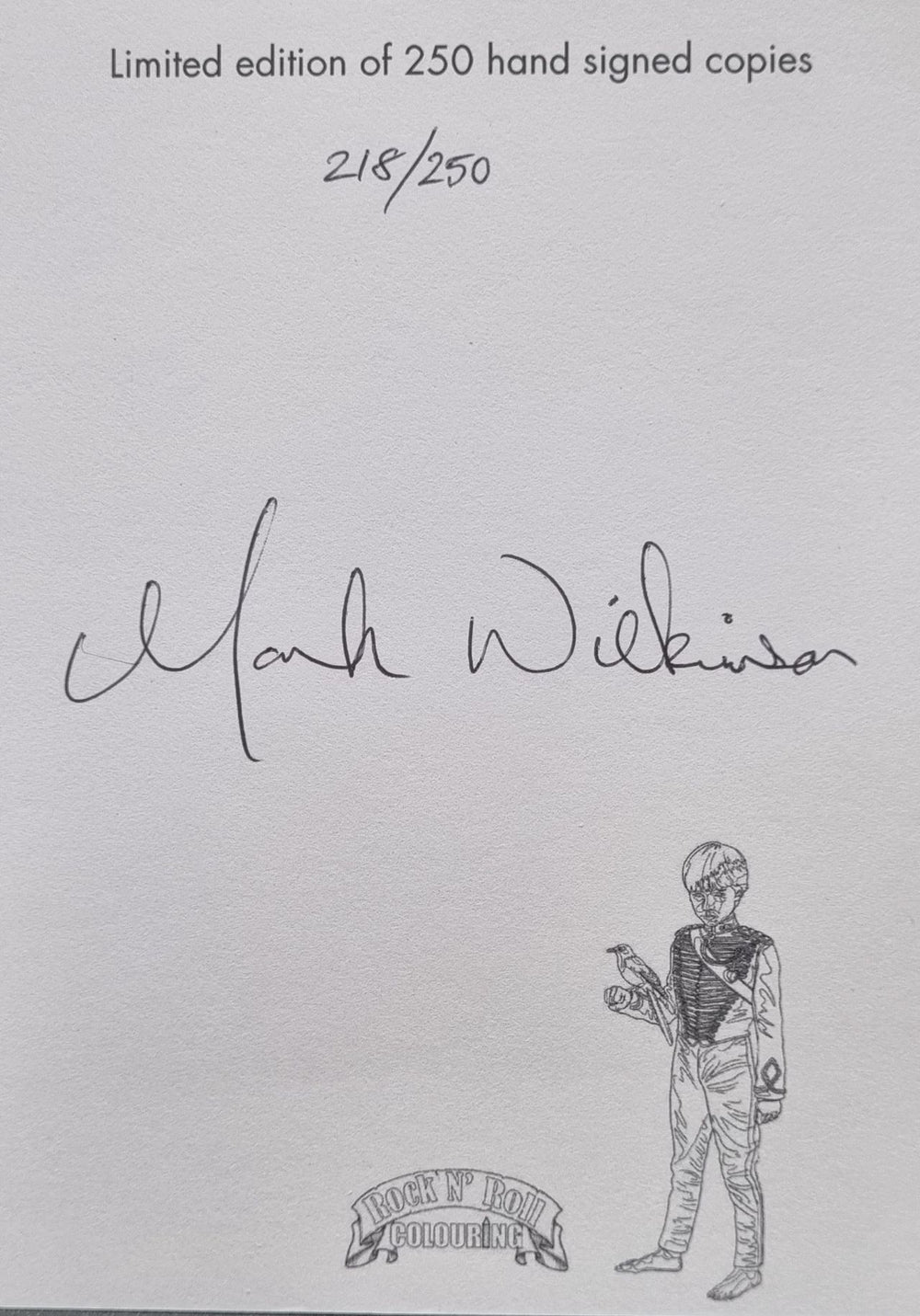 Marillion The Official Mark Wilkinson Colouring Book + Signed Postcard UK book MARBKTH832032