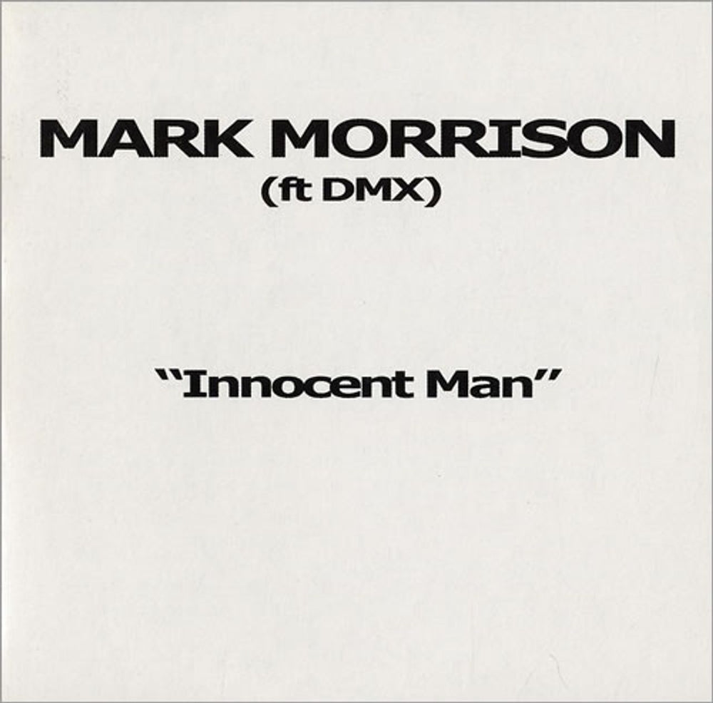 Mark Morrison Innocent Man UK Promo CD-R acetate CD-R ACETATE