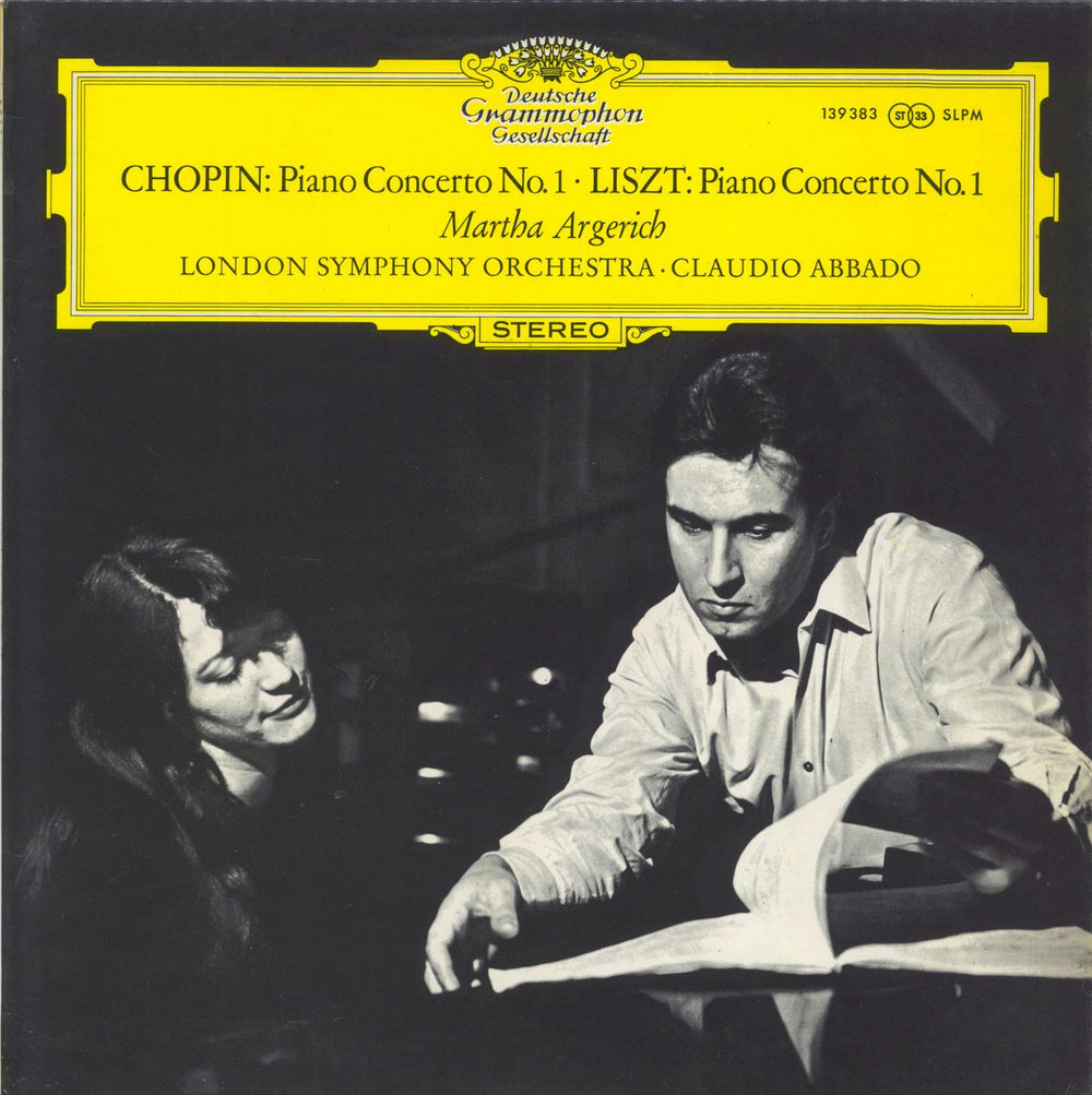 Martha Argerich Chopin: Piano Concerto No. 1 / Liszt: Piano Concerto No.1 UK vinyl LP album (LP record) 139383