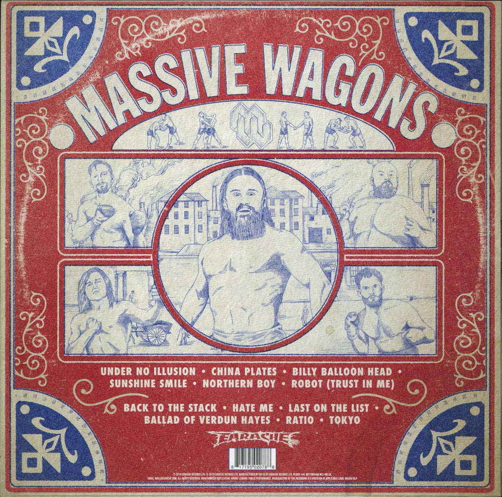 Massive Wagons Full Nelson - White Vinyl + Shrink UK vinyl LP album (LP record) 817195020788