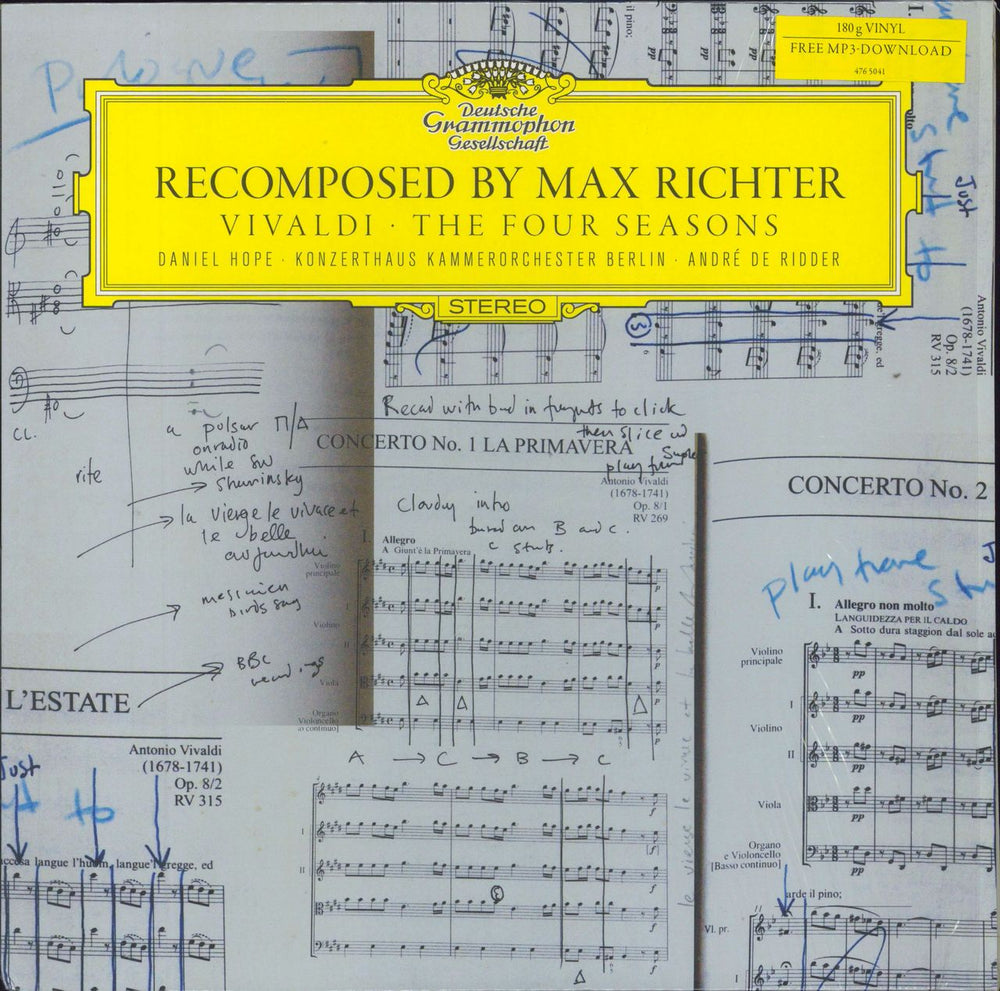 Max Richter Recomposed By Max Richter: Vivaldi - The Four Seasons - 180gm Vinyl + Shrink German vinyl LP album (LP record) 4765041