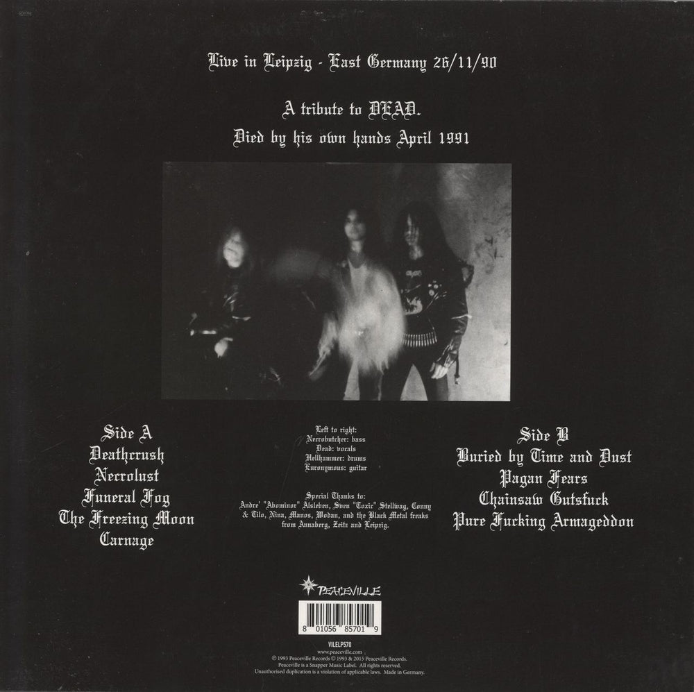 Mayhem Live In Leipzig UK vinyl LP album (LP record) 801056857019