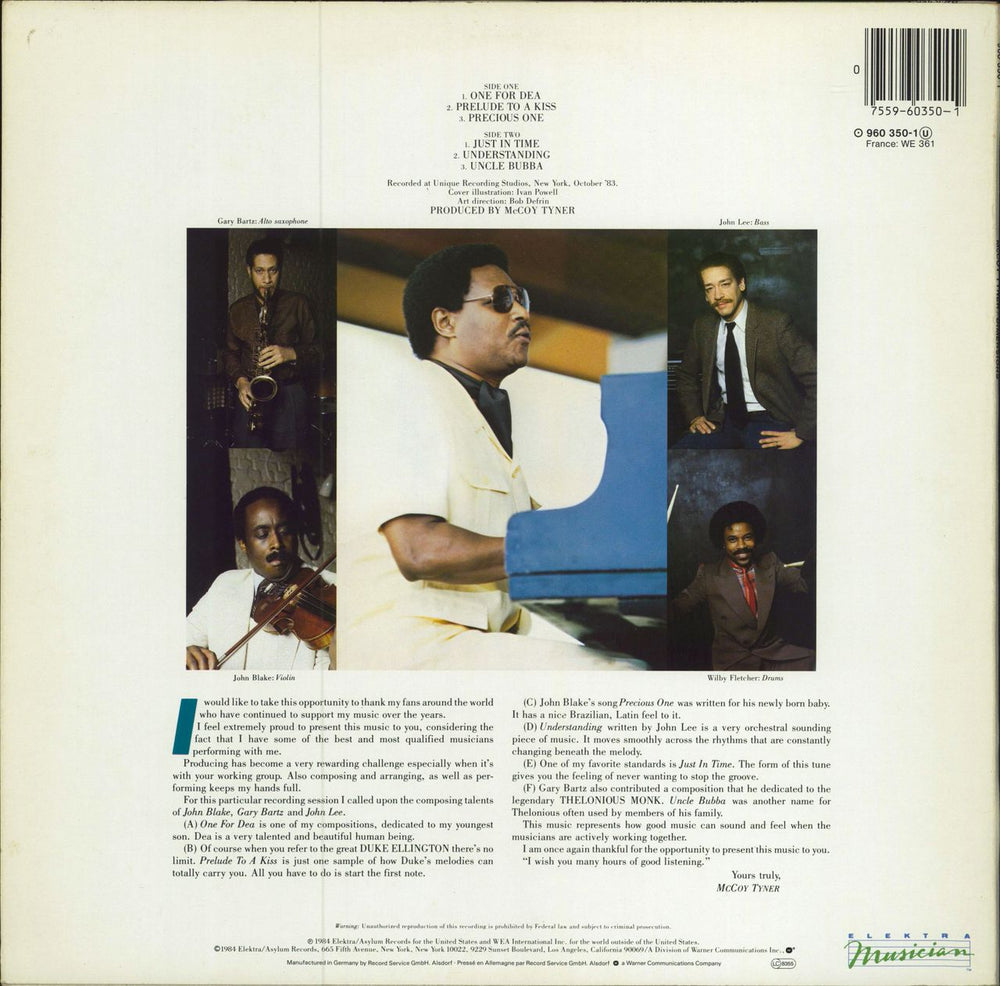 McCoy Tyner Dimensions German vinyl LP album (LP record)