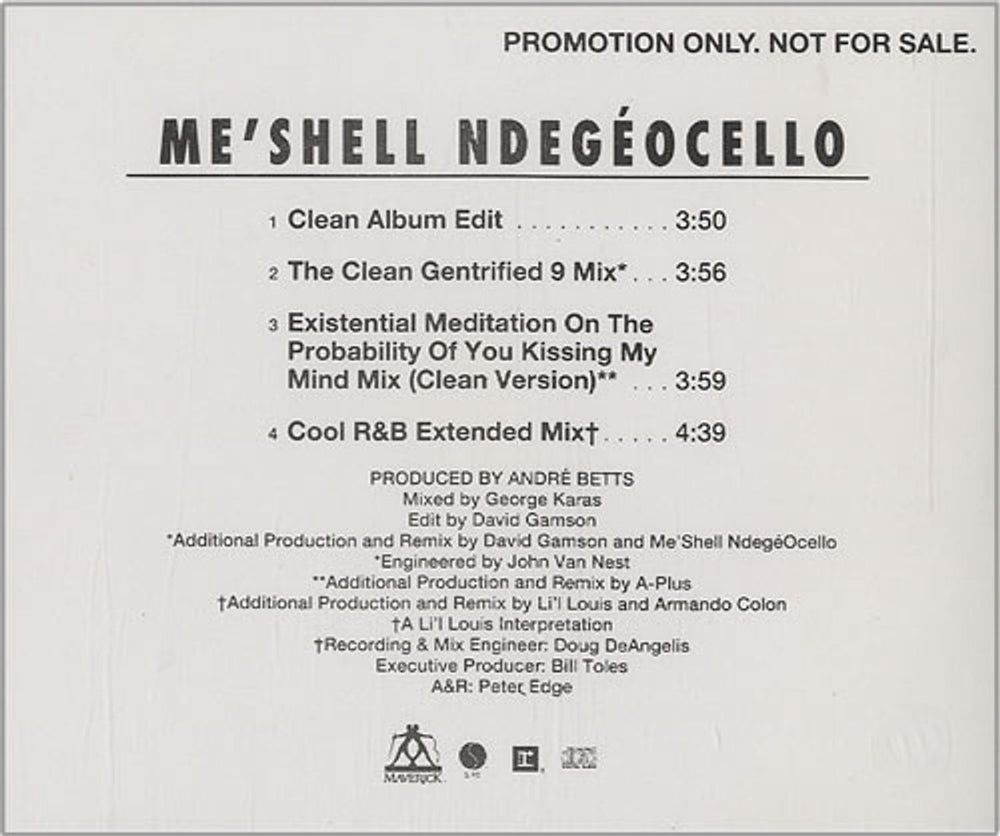 Me'Shell Ndegeocello If That's You Boyfriend (He Wasn't Last Night) US Promo CD single (CD5 / 5") PRO-CD-6857-R