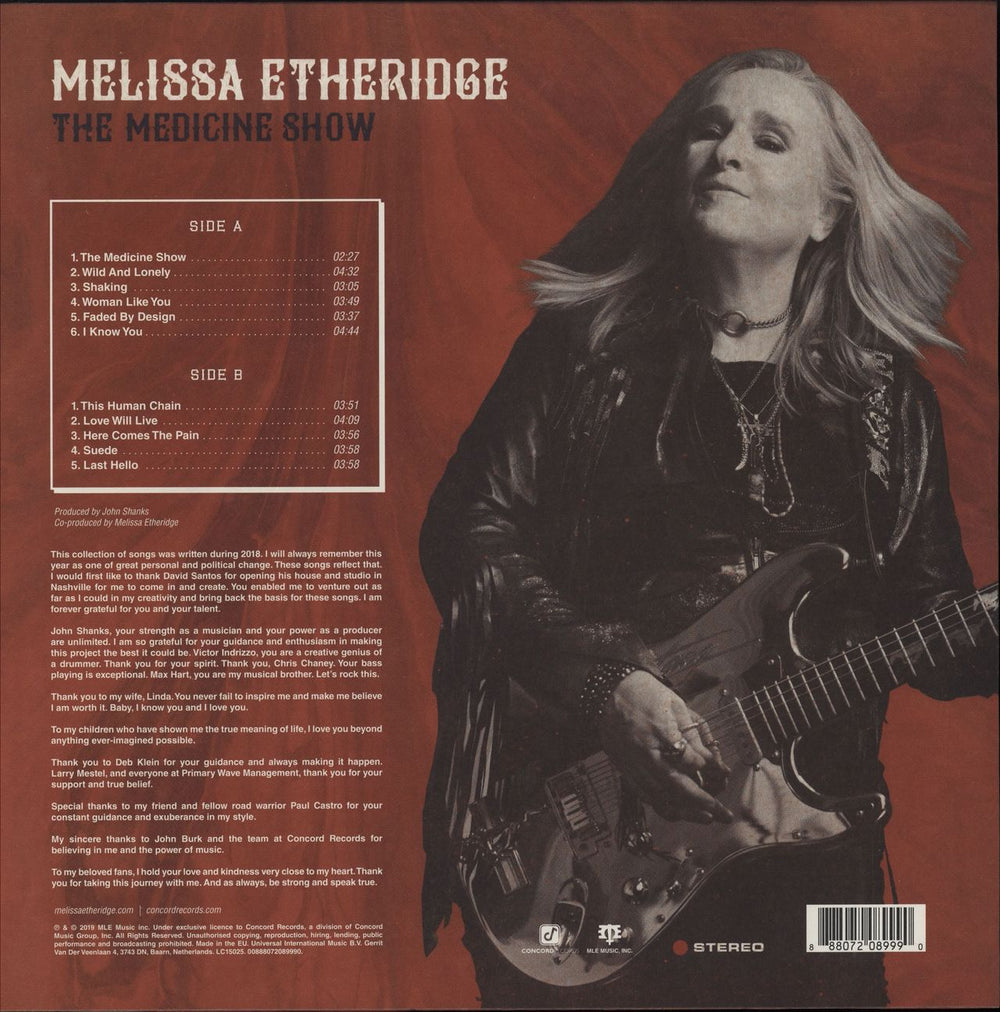 Melissa Etheridge The Medicine Show Dutch vinyl LP album (LP record) 888072089990