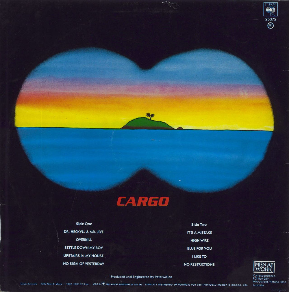 Men At Work Cargo Portugese vinyl LP album (LP record)