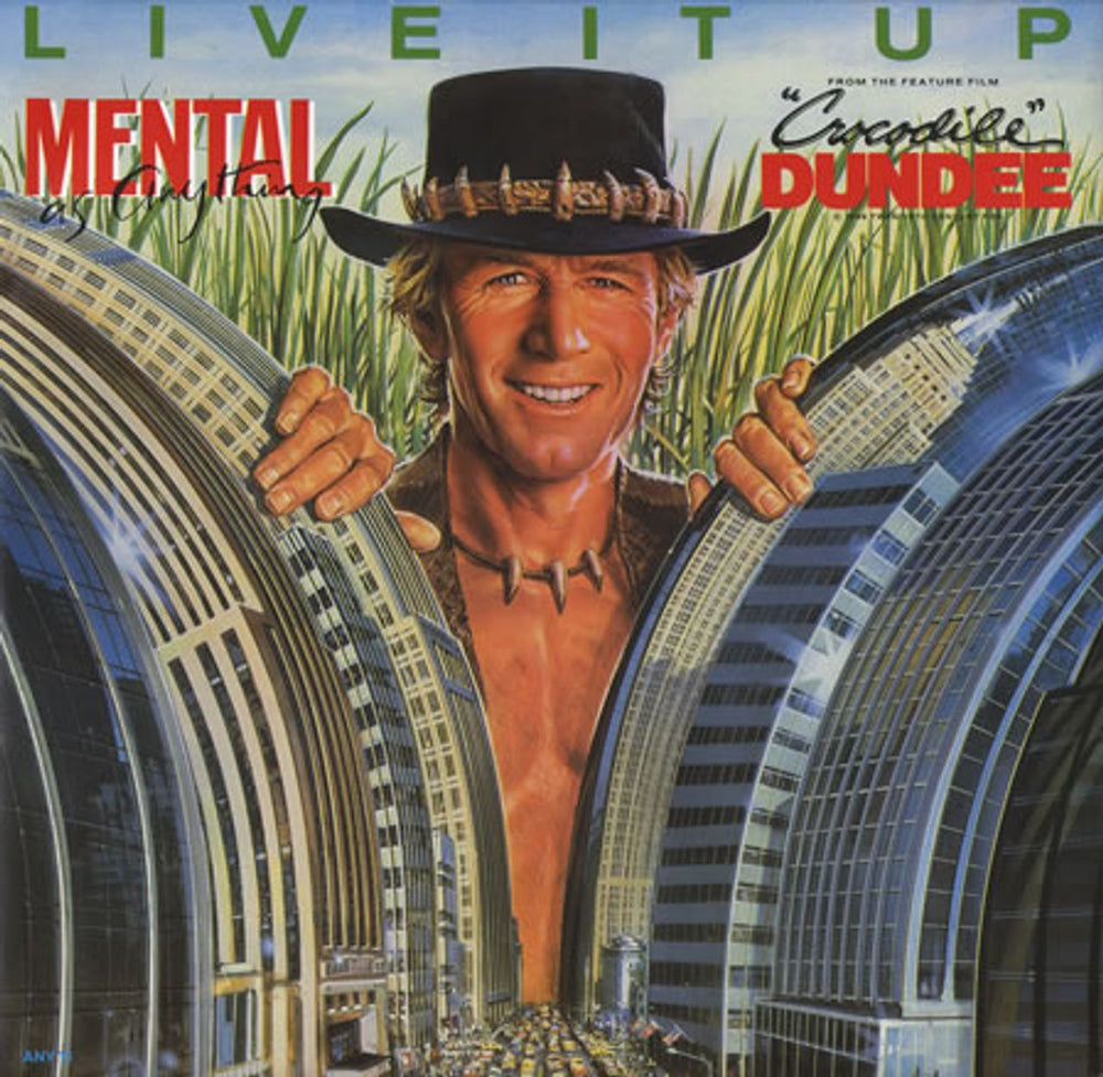 Mental As Anything Live It Up - Crocodile Dundee UK 12" vinyl single (12 inch record / Maxi-single) ANYT1