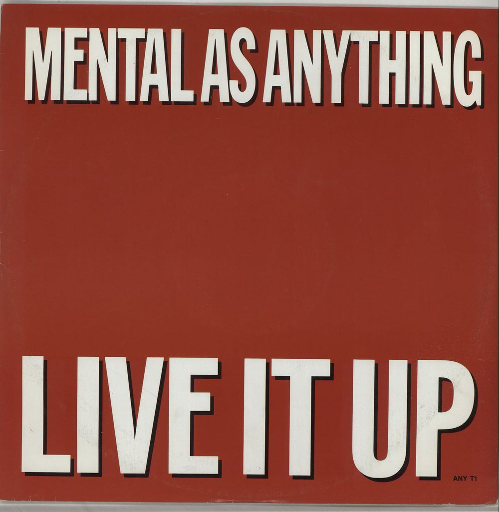 Mental As Anything Live It Up UK 12" vinyl single (12 inch record / Maxi-single) ANYT1