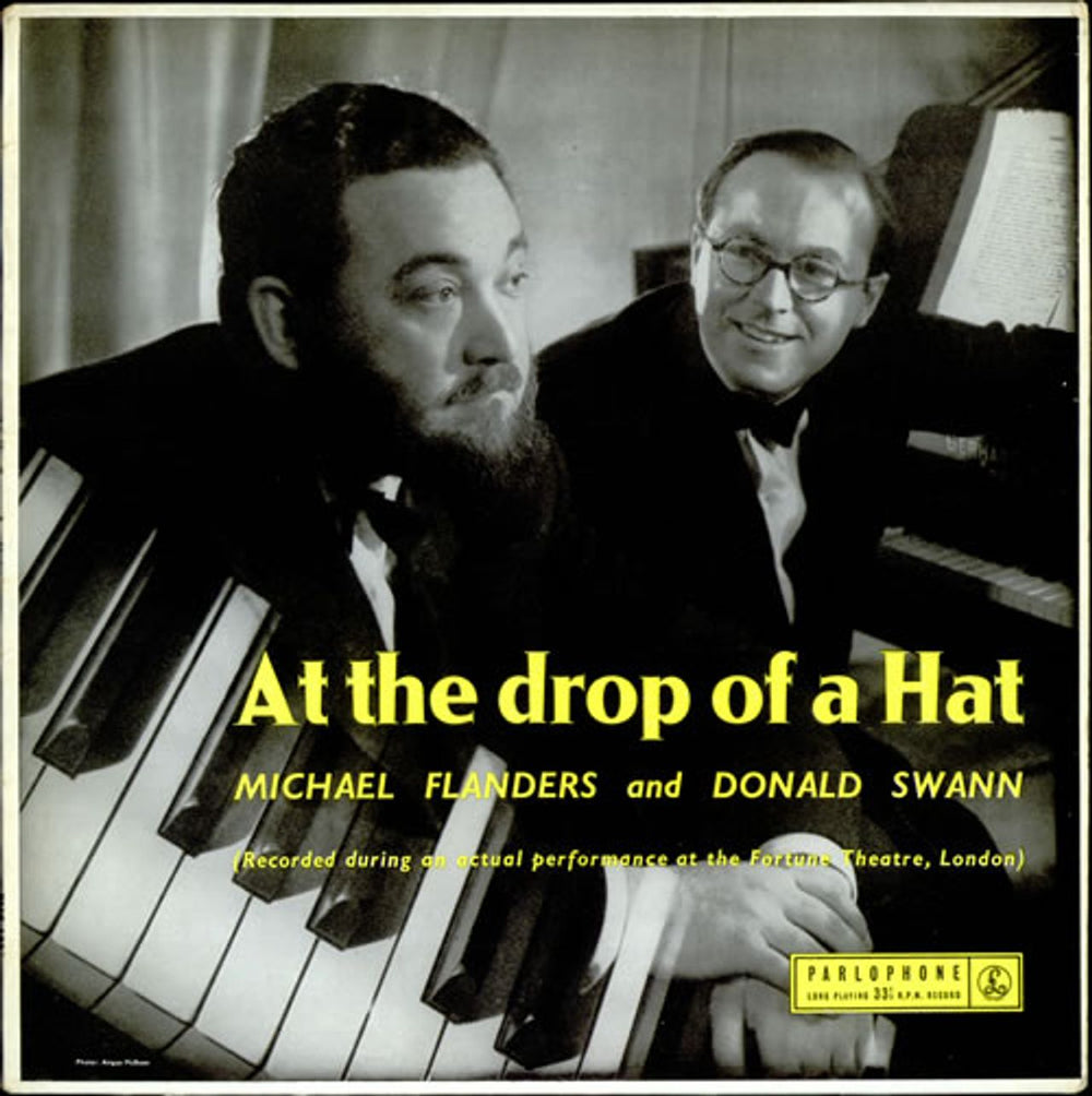 Michael Flanders & Donald Swann At The Drop Of A Hat - 1st UK vinyl LP album (LP record) PMC1033