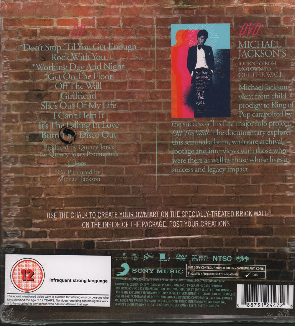 Michael Jackson Off The Wall - 2016 Edition + Chalk - Sealed UK 2-disc CD/DVD set M-J2DOF653451