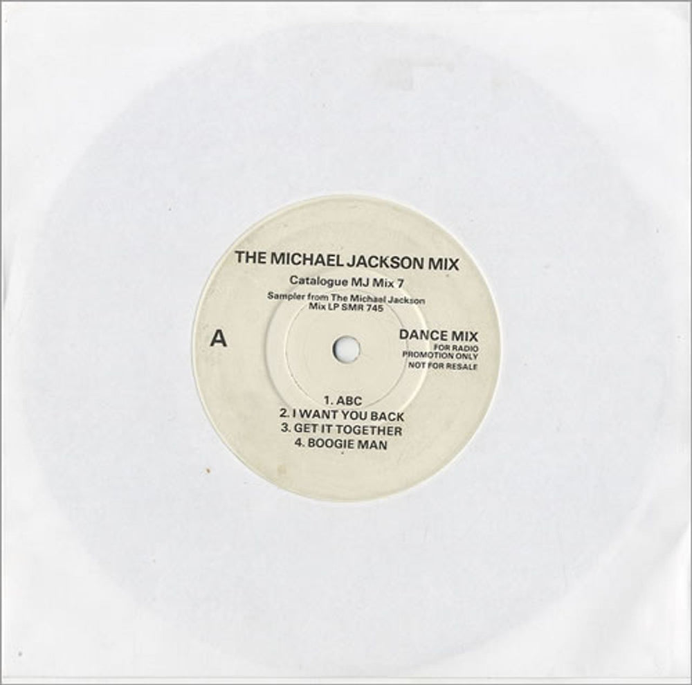 Michael Jackson The Michael Jackson Mix UK Promo 7" vinyl single (7 inch record / 45) MJMIX7