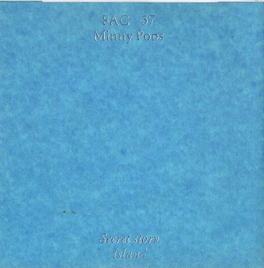 Minny Pops Secret Story UK 7" vinyl single (7 inch record / 45) FAC57