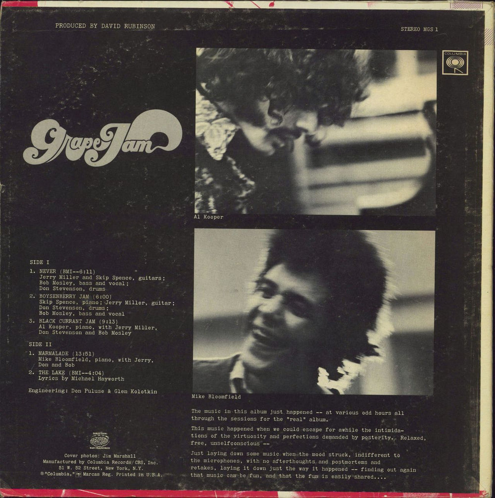 Moby Grape Grape Jam US vinyl LP album (LP record)