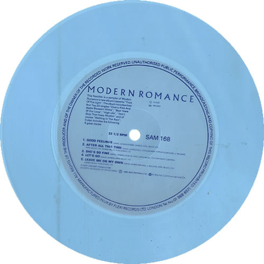 Modern Romance Walking In The Rain + Flexi UK 7" vinyl single (7 inch record / 45) RRM07WA609154