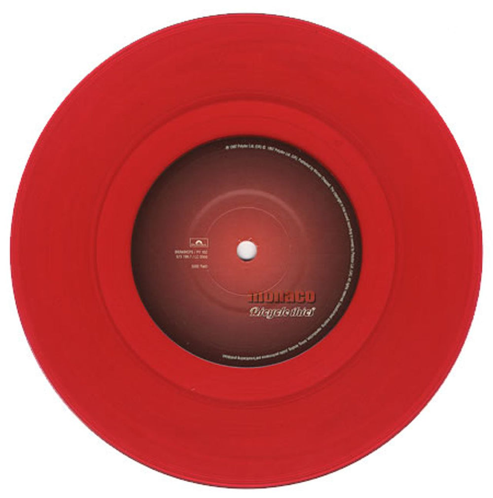 Monaco What Do You Want From Me - Red Vinyl UK 7" vinyl single (7 inch record / 45) MNA07WH93929