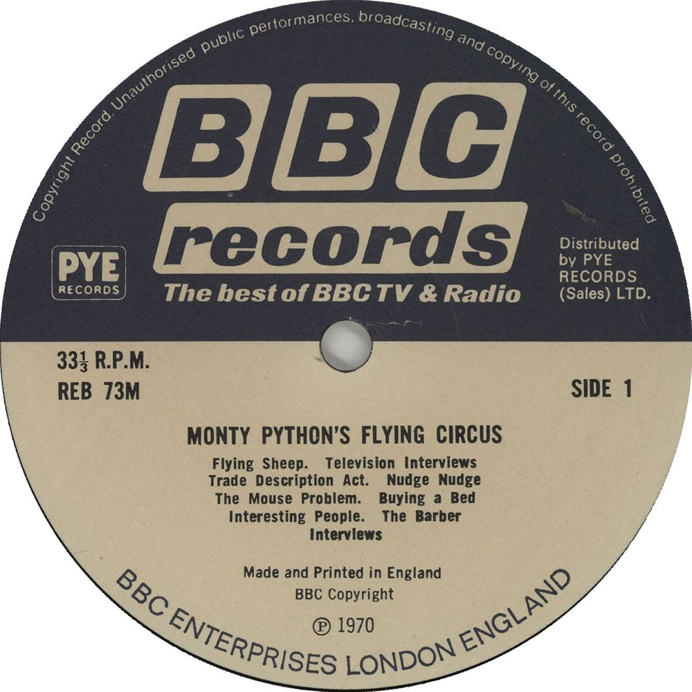 Monty Python Monty Python's Flying Circus - 3rd UK vinyl LP album (LP record) PYTLPMO306805