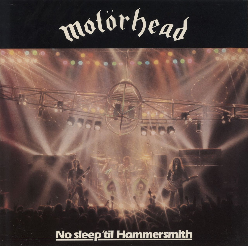 Motorhead No Sleep 'Til Hammersmith - Live Labels UK vinyl LP album (LP record) BRON535
