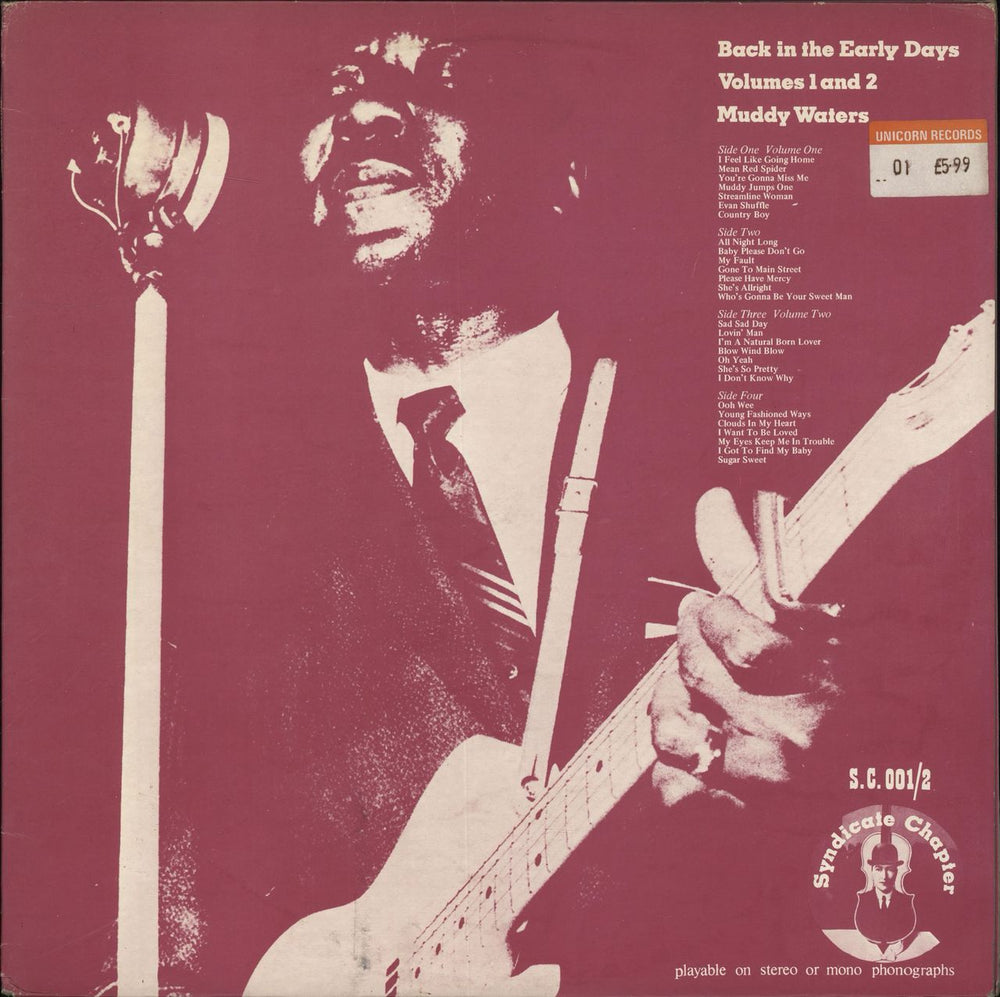 Muddy Waters Back In The Early Days 1 & 2 - gatefold p/s UK 2-LP vinyl record set (Double LP Album) S.C.001/2