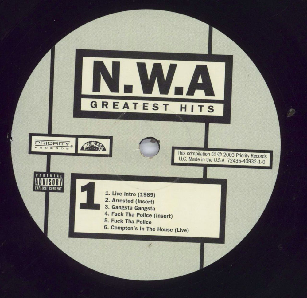 N.W.A. Greatest Hits UK 2-LP vinyl record set (Double LP Album) NWA2LGR831847