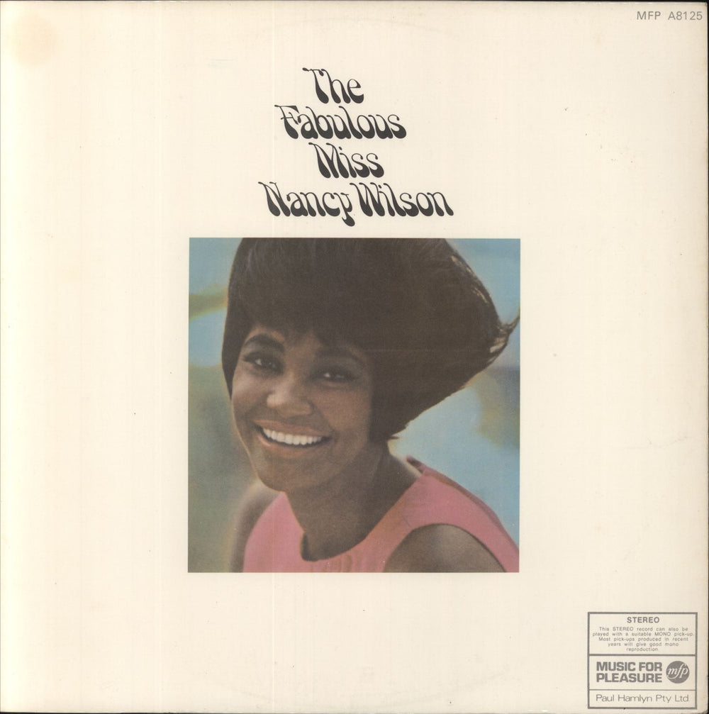 Nancy Wilson (Jazz) The Fabulous Miss Nancy Wilson Australian vinyl LP album (LP record) MFPA8125