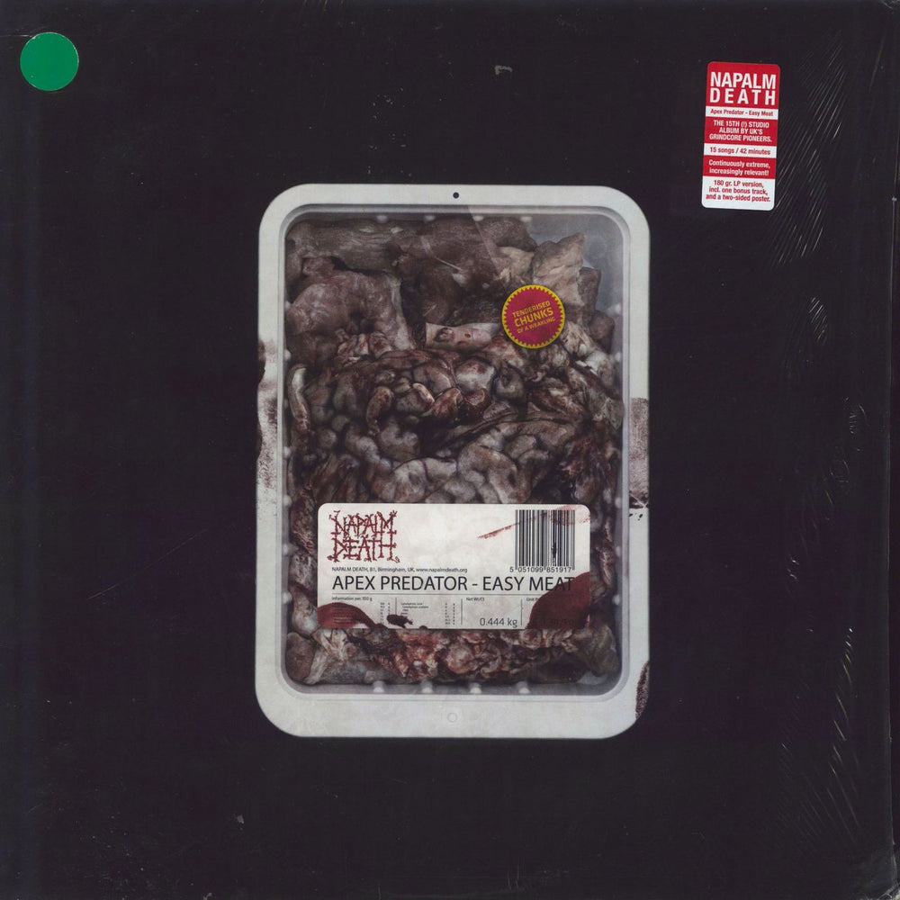 Napalm Death Apex Predator - Easy Meat - Green Vinyl US vinyl LP album (LP record) 9985191