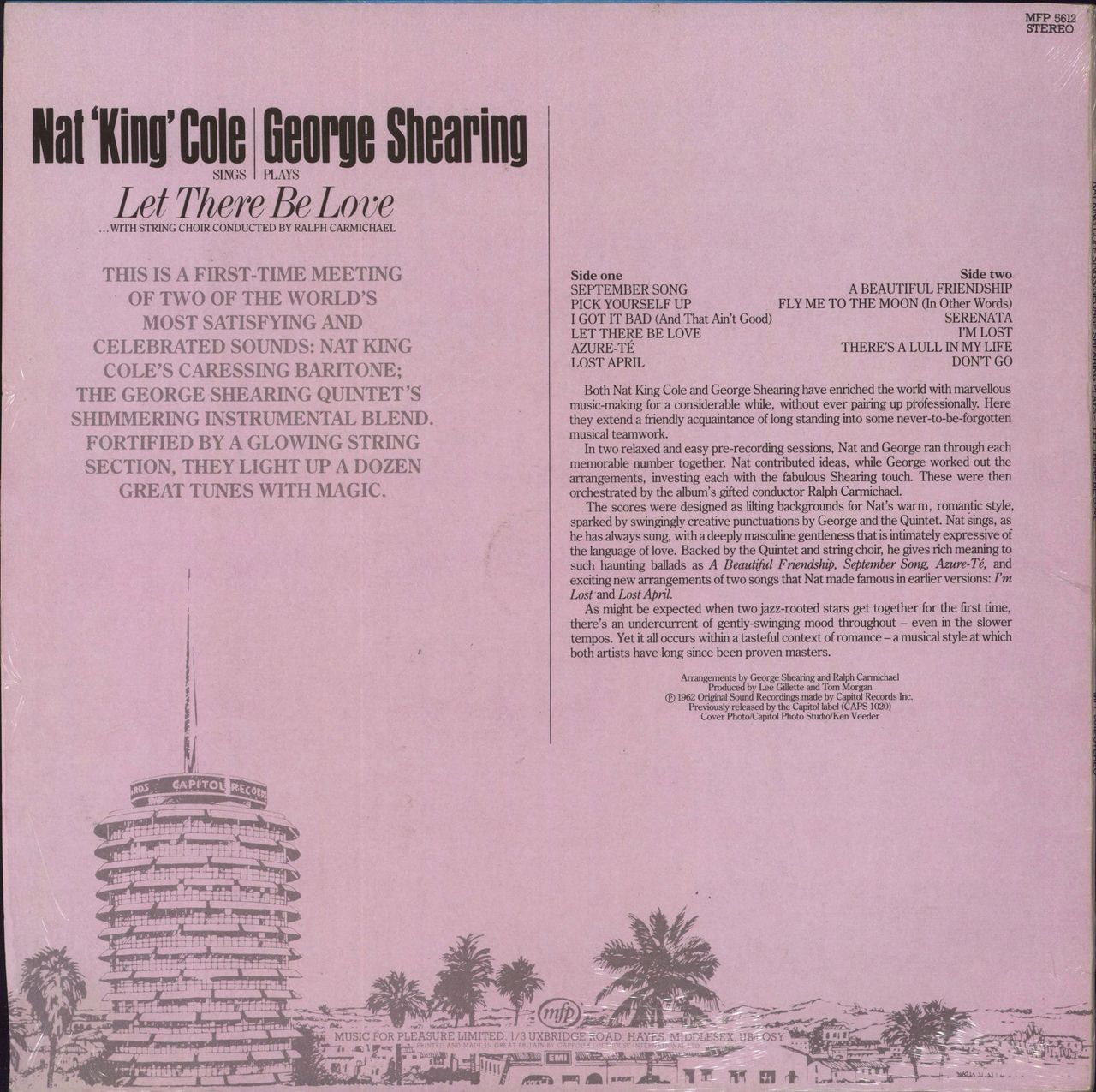 Nat King Cole Let There Be Love UK Vinyl LP — RareVinyl.com