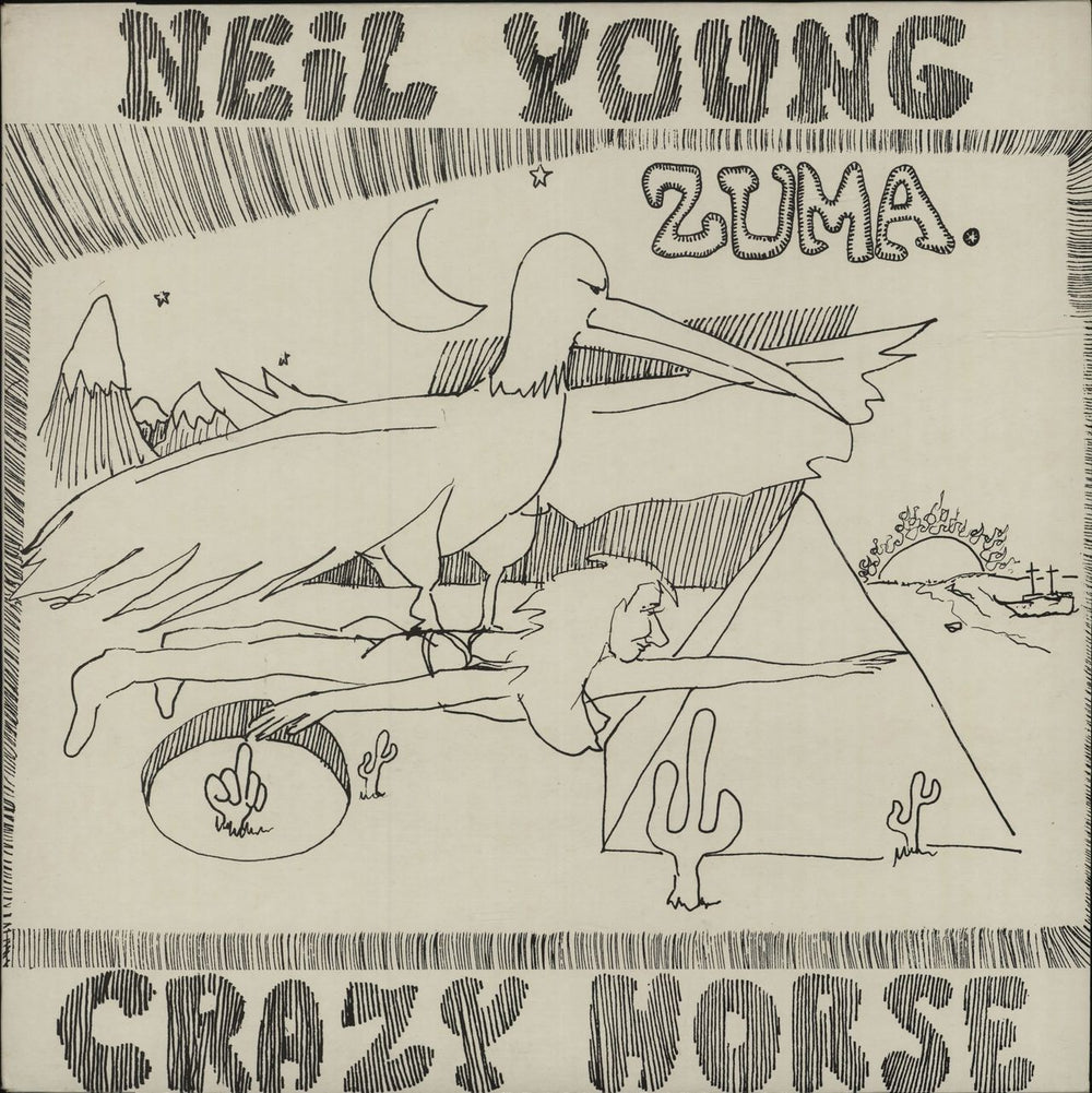 Neil Young Zuma - 2nd + Inner UK vinyl LP album (LP record) K54057