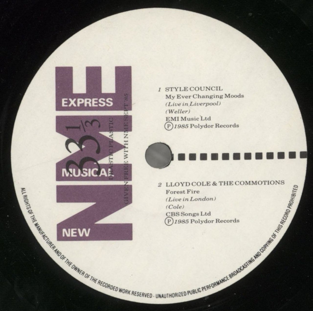 New Musical Express Drastic Plastic EP UK Promo 7" vinyl single (7 inch record / 45) GIV2