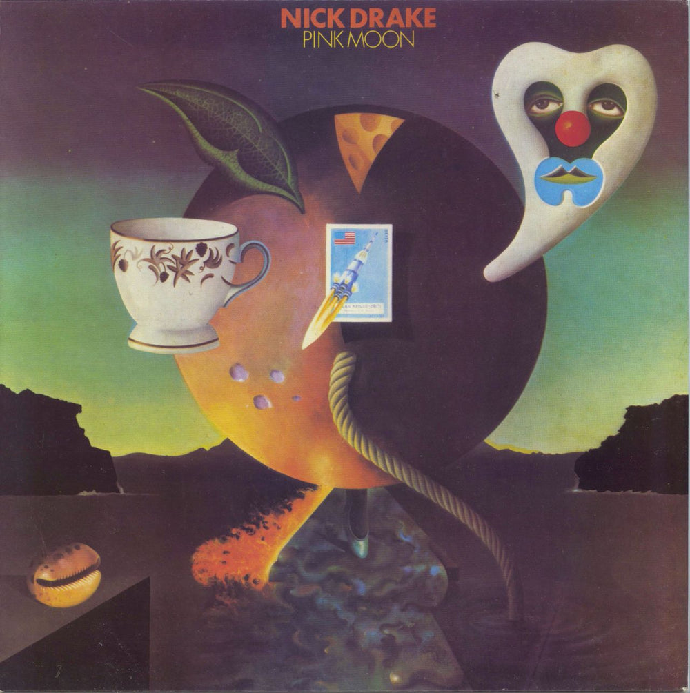 Nick Drake Pink Moon - Blue Label UK vinyl LP album (LP record) ILPS9184