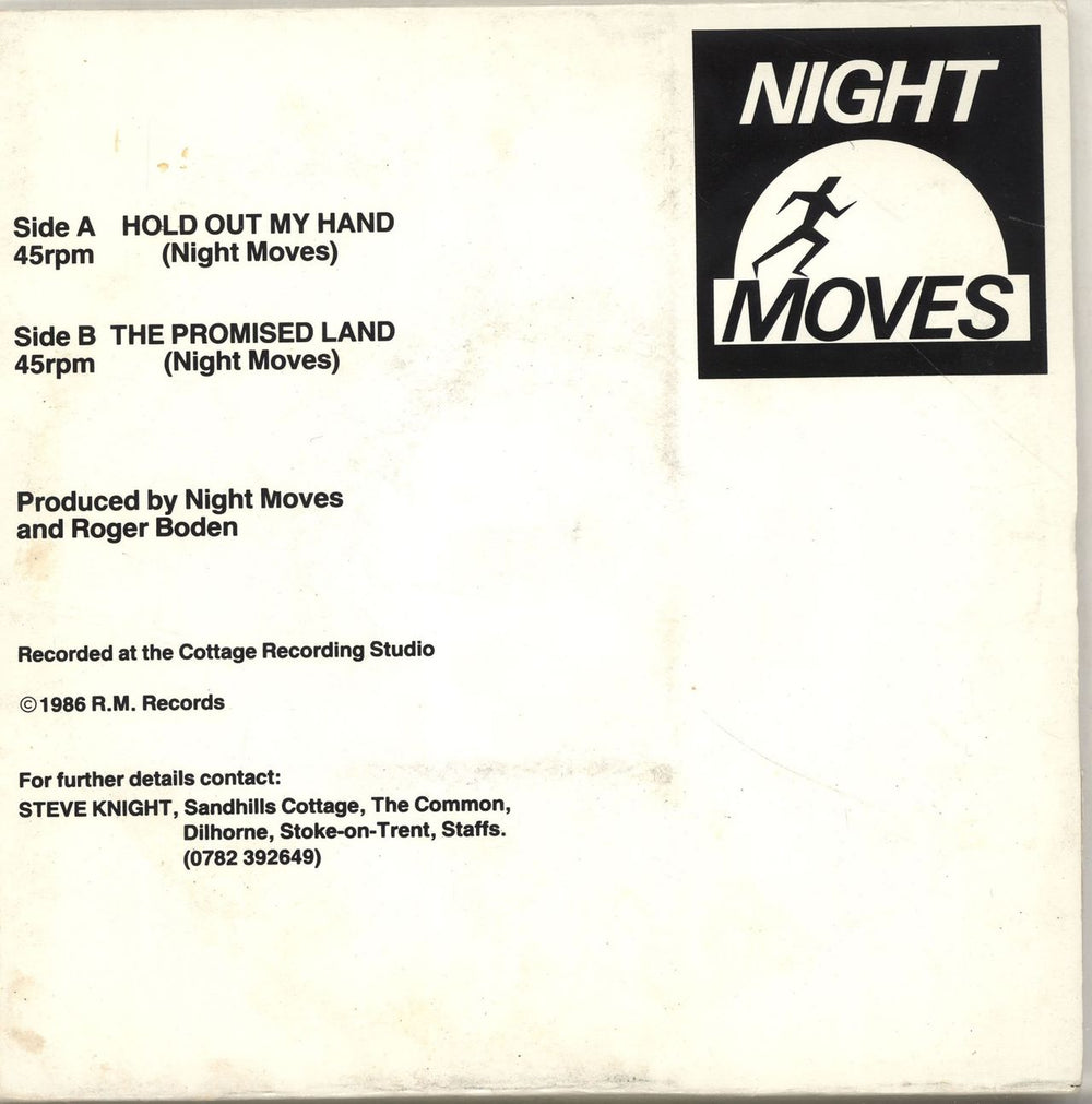 Night Moves (80S) Hold Out My Hand UK 7" vinyl single (7 inch record / 45) QJG07HO693262