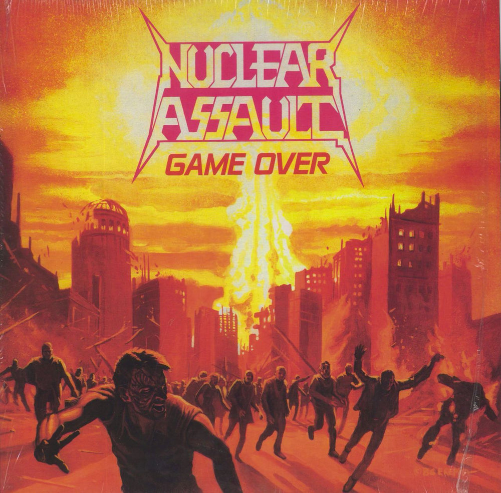 Nuclear Assault Game Over German vinyl LP album (LP record) HRR372