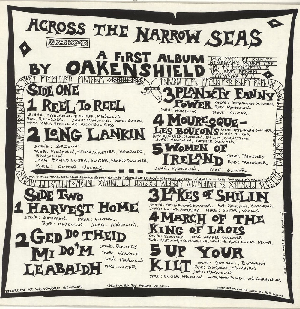 Oakenshield Across The Narrow Seas UK vinyl LP album (LP record)