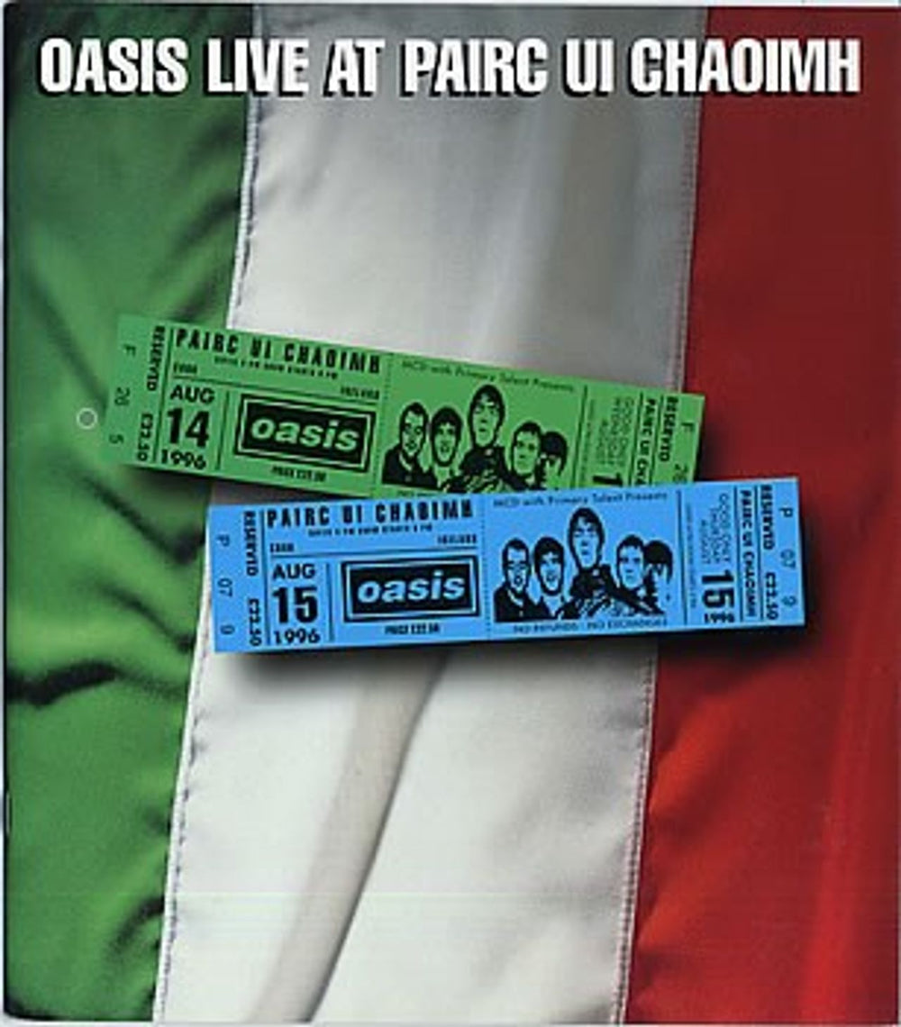 Oasis Live At Pairc Ui Chaoimh Irish Tour programme