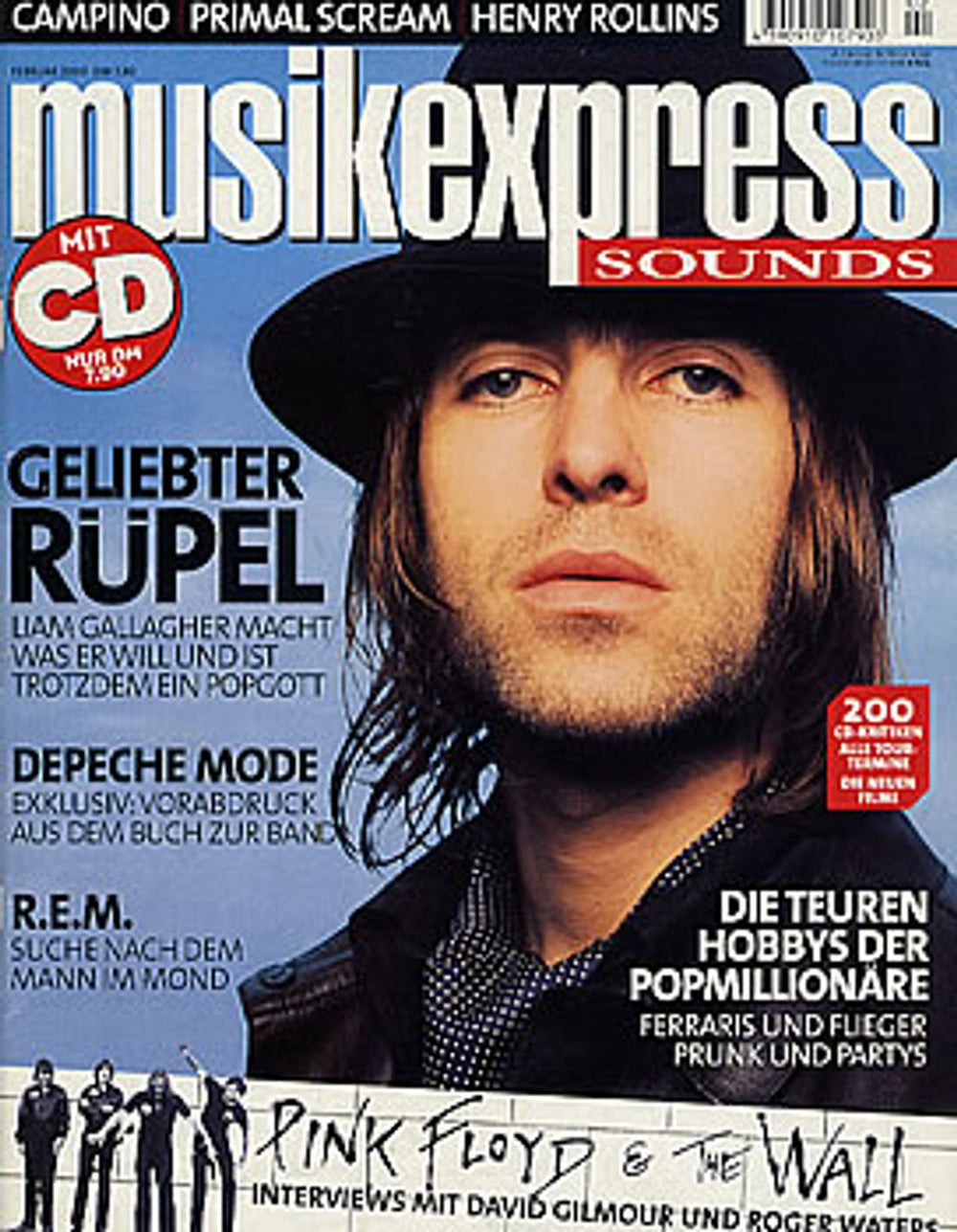 Oasis Musikexpress Sounds - February 2000 German magazine